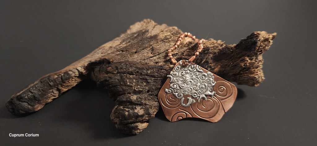 Molten Swirl Artisanal Copper Keychain