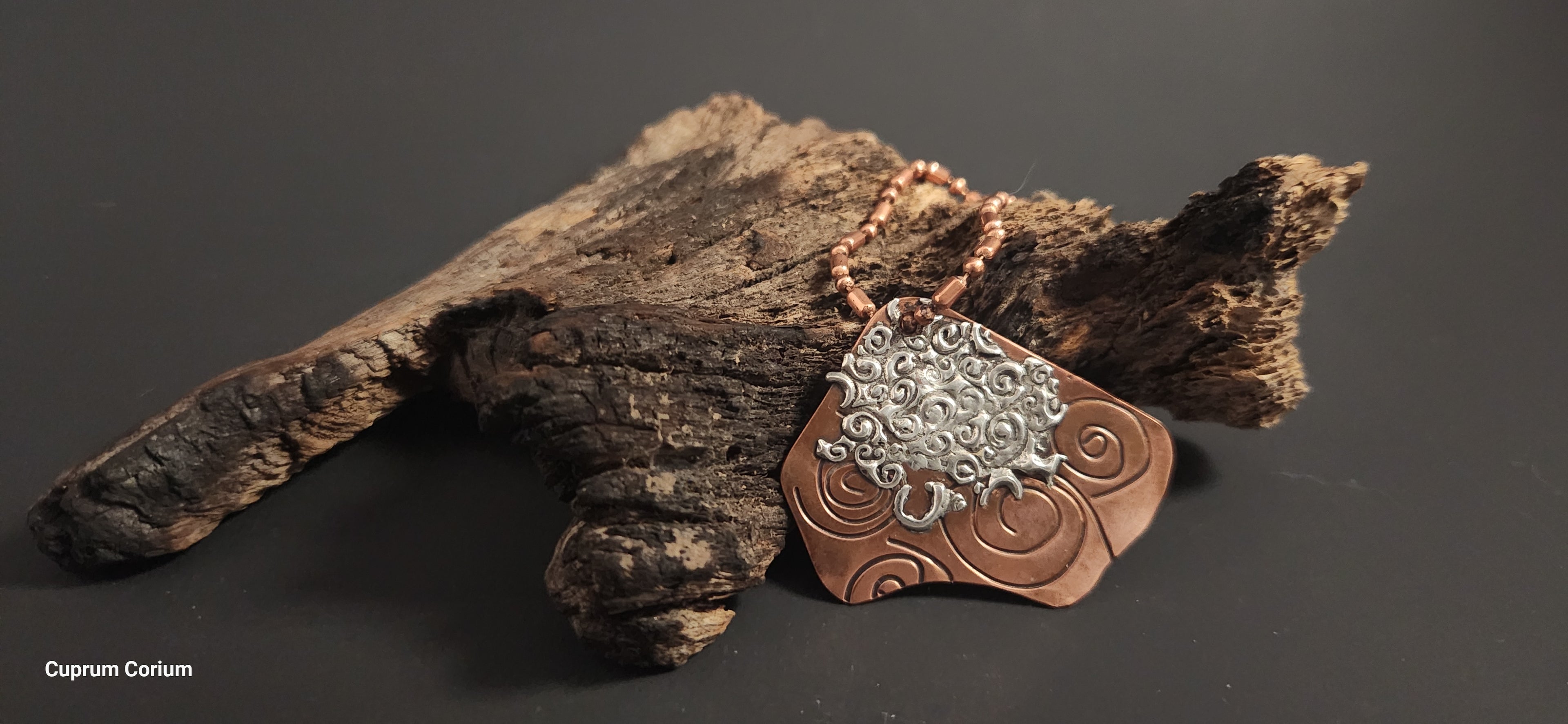 Molten Swirl Artisanal Copper Keychain