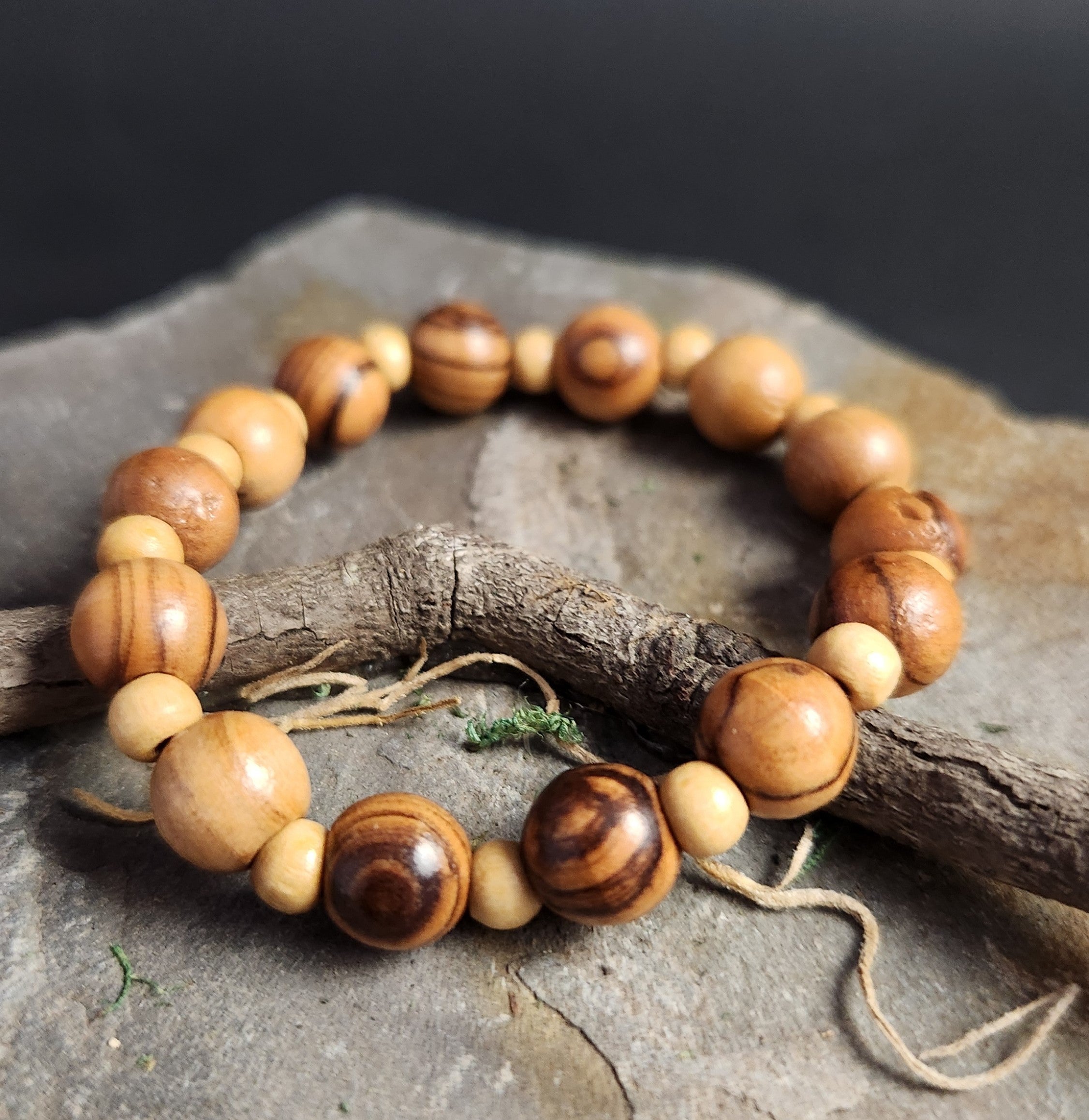 Olive Wood Bead Bracelets
