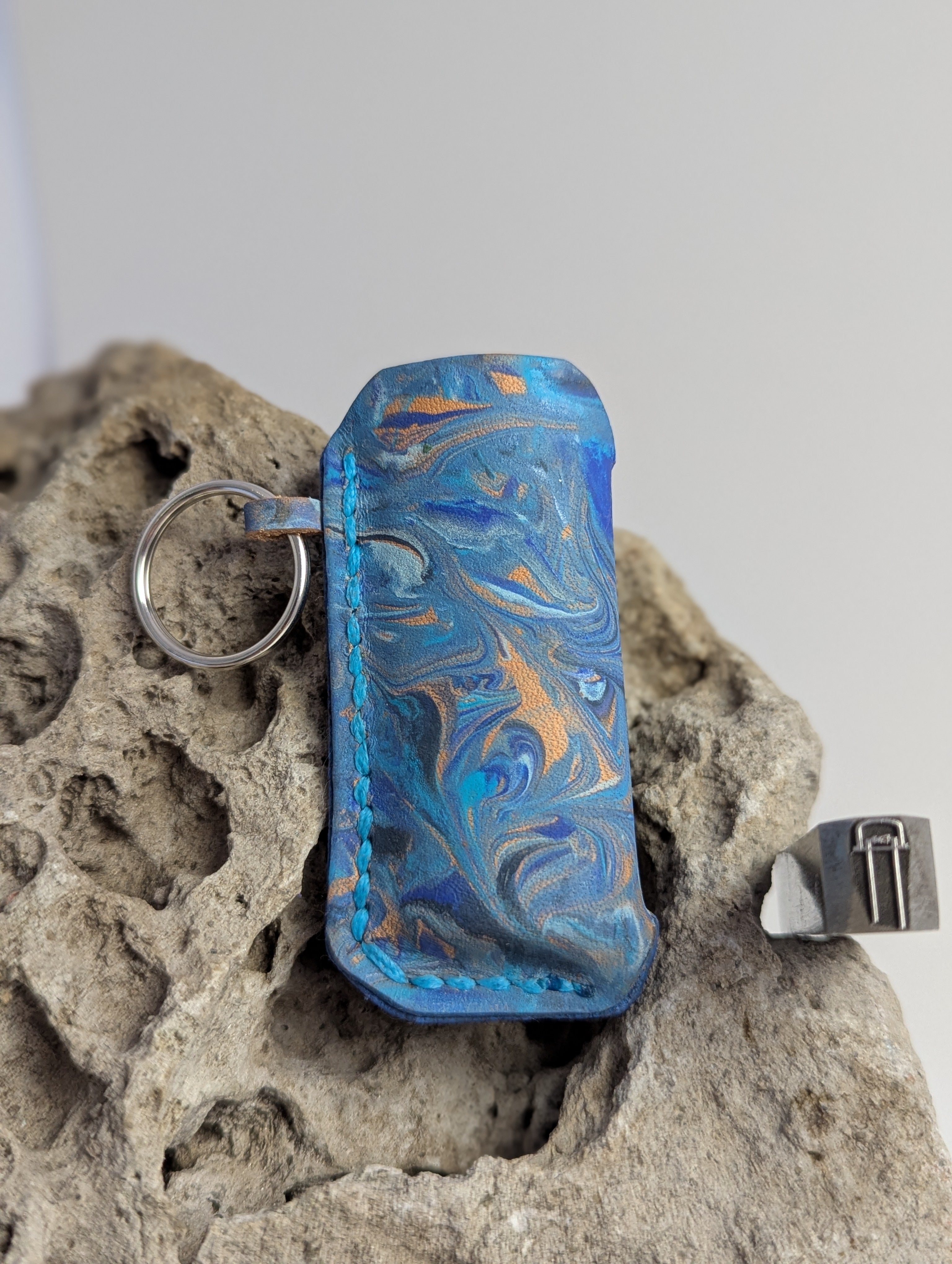 Tie-Dyed Leather Lighter Cases