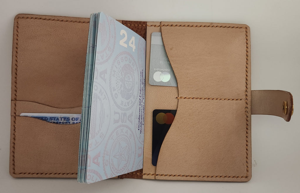 Cayenne Goatskin & Leather Passport Organizer