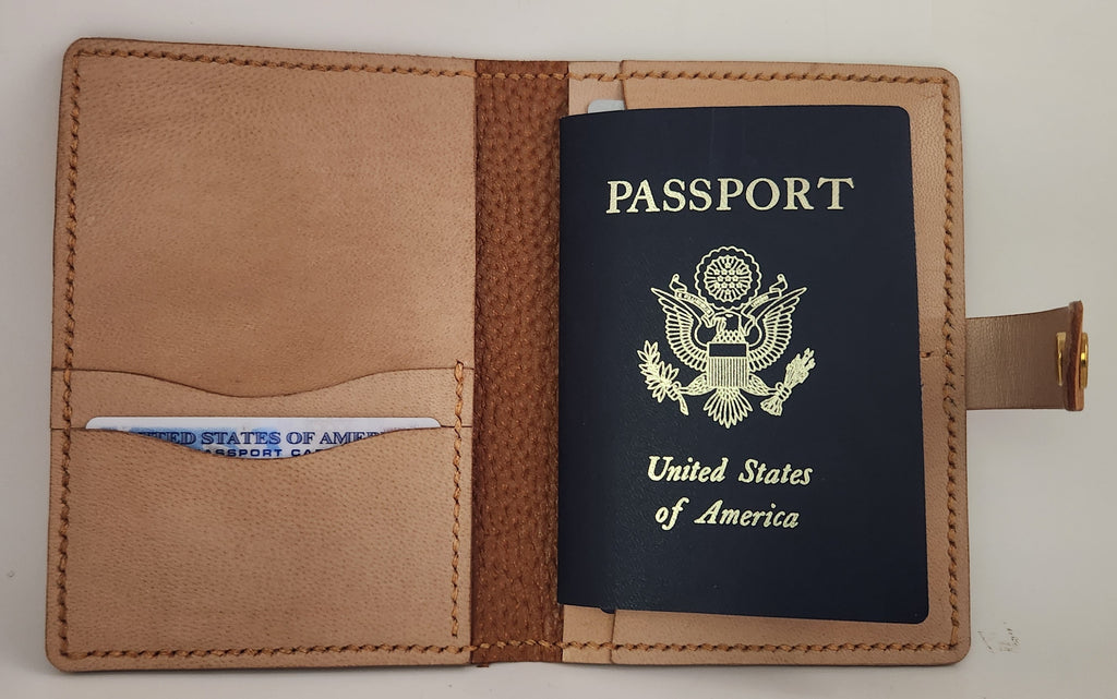 Cayenne Goatskin & Leather Passport Organizer