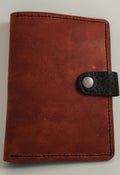 Tortoise & Obsidian Hand-Stitched Leather Passport Wallet