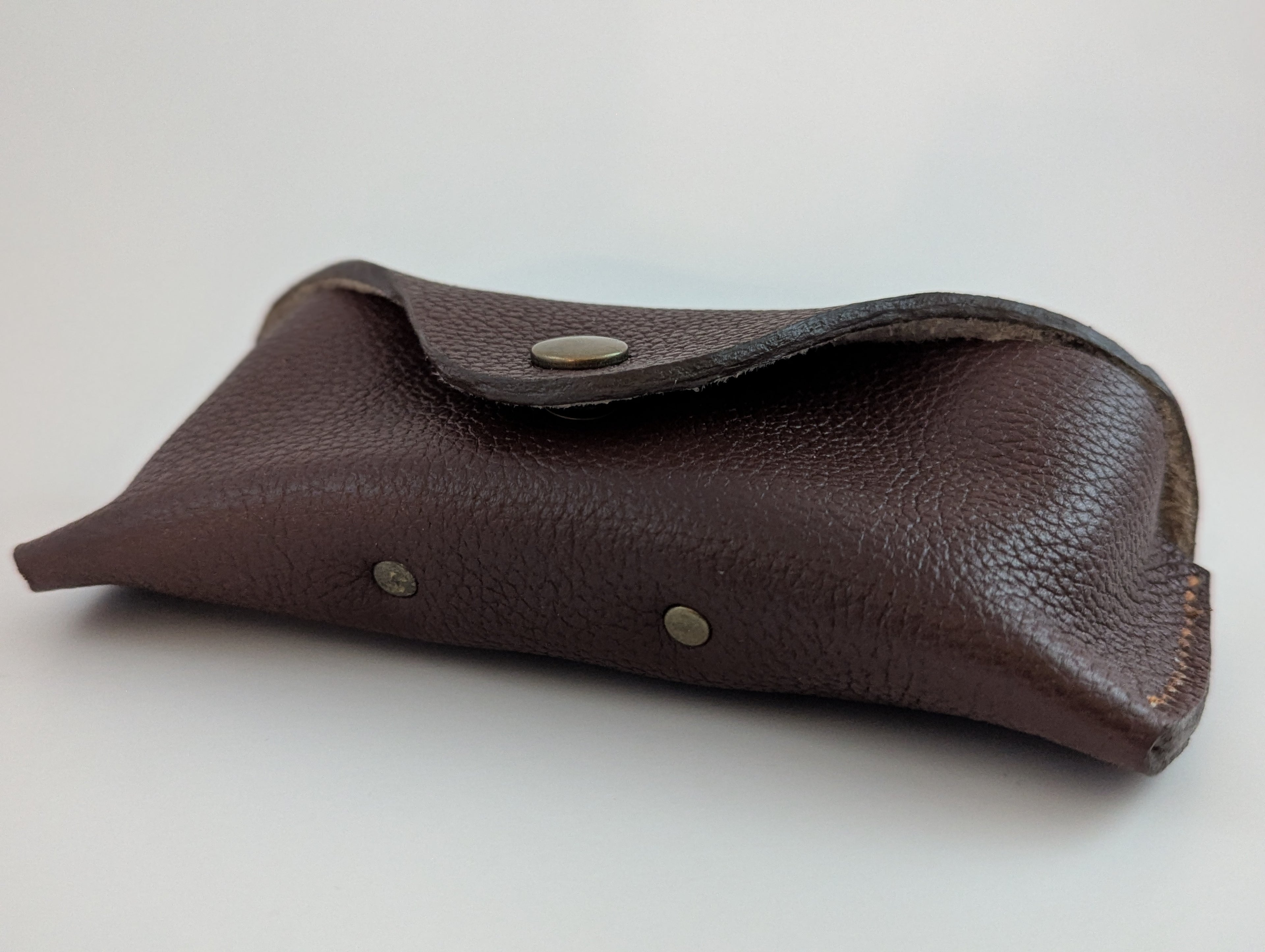 Suede-Lined Leather Eyeglass Case