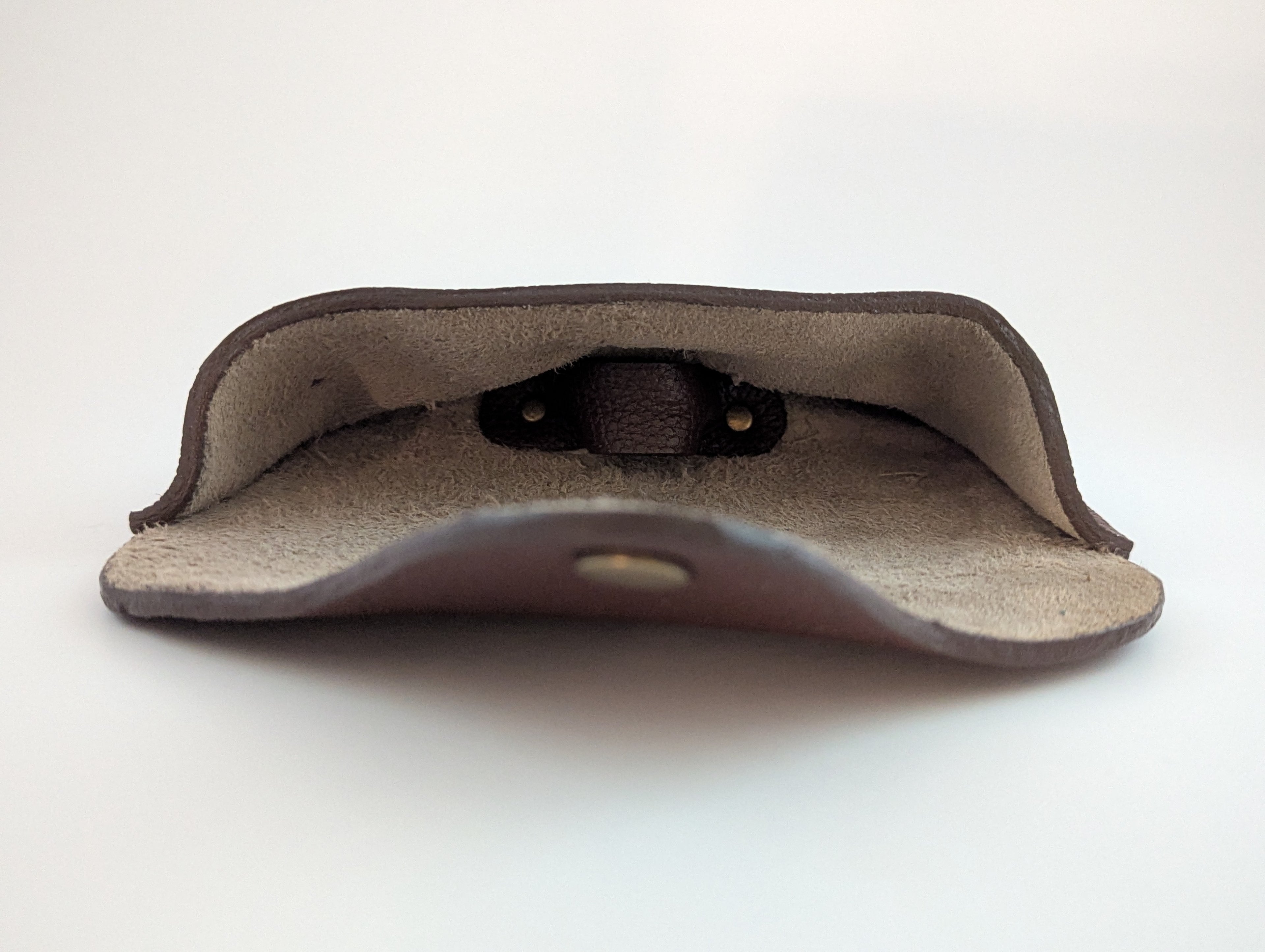 Suede-Lined Leather Eyeglass Case