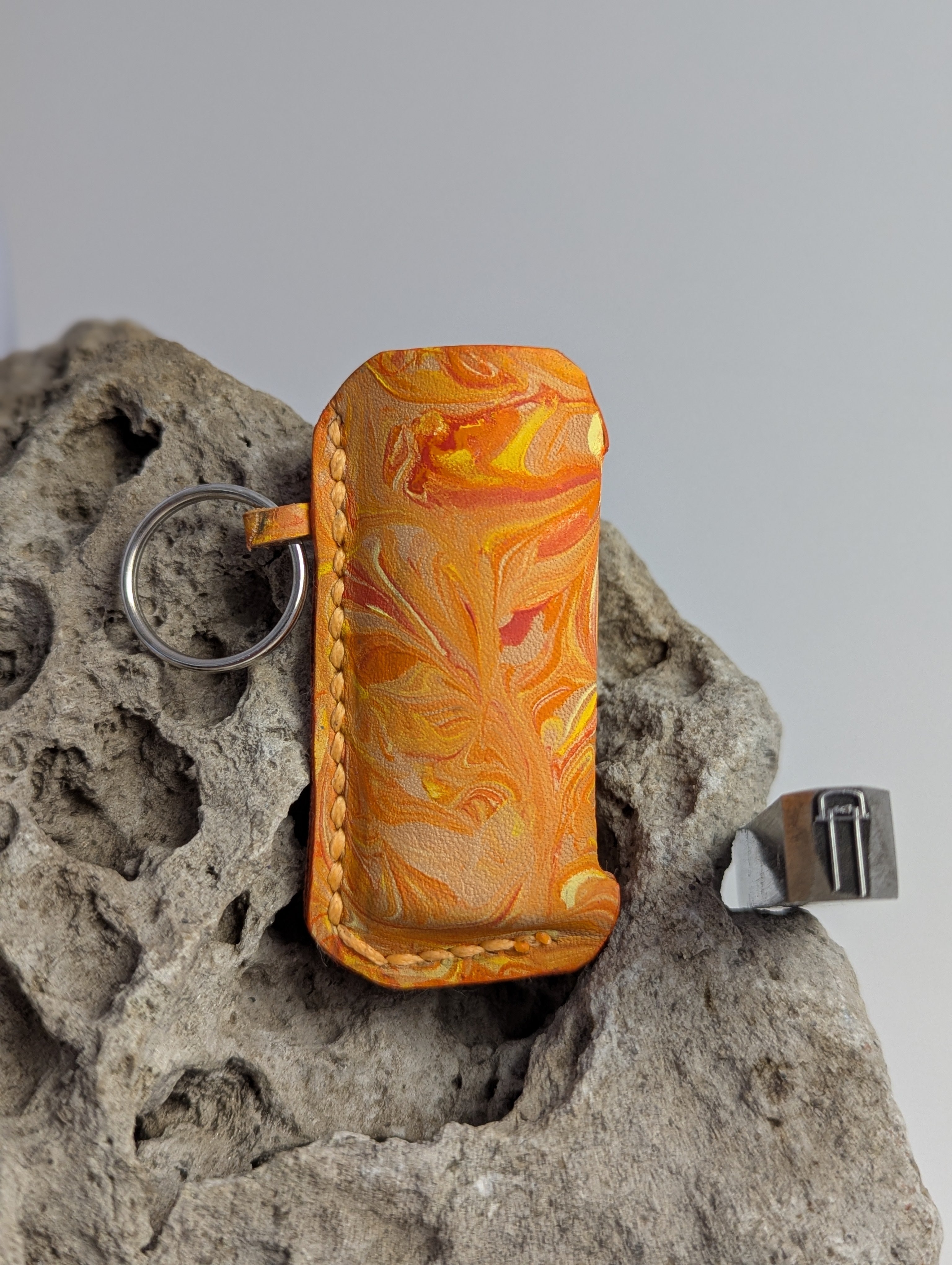 Tie-Dyed Leather Lighter Cases