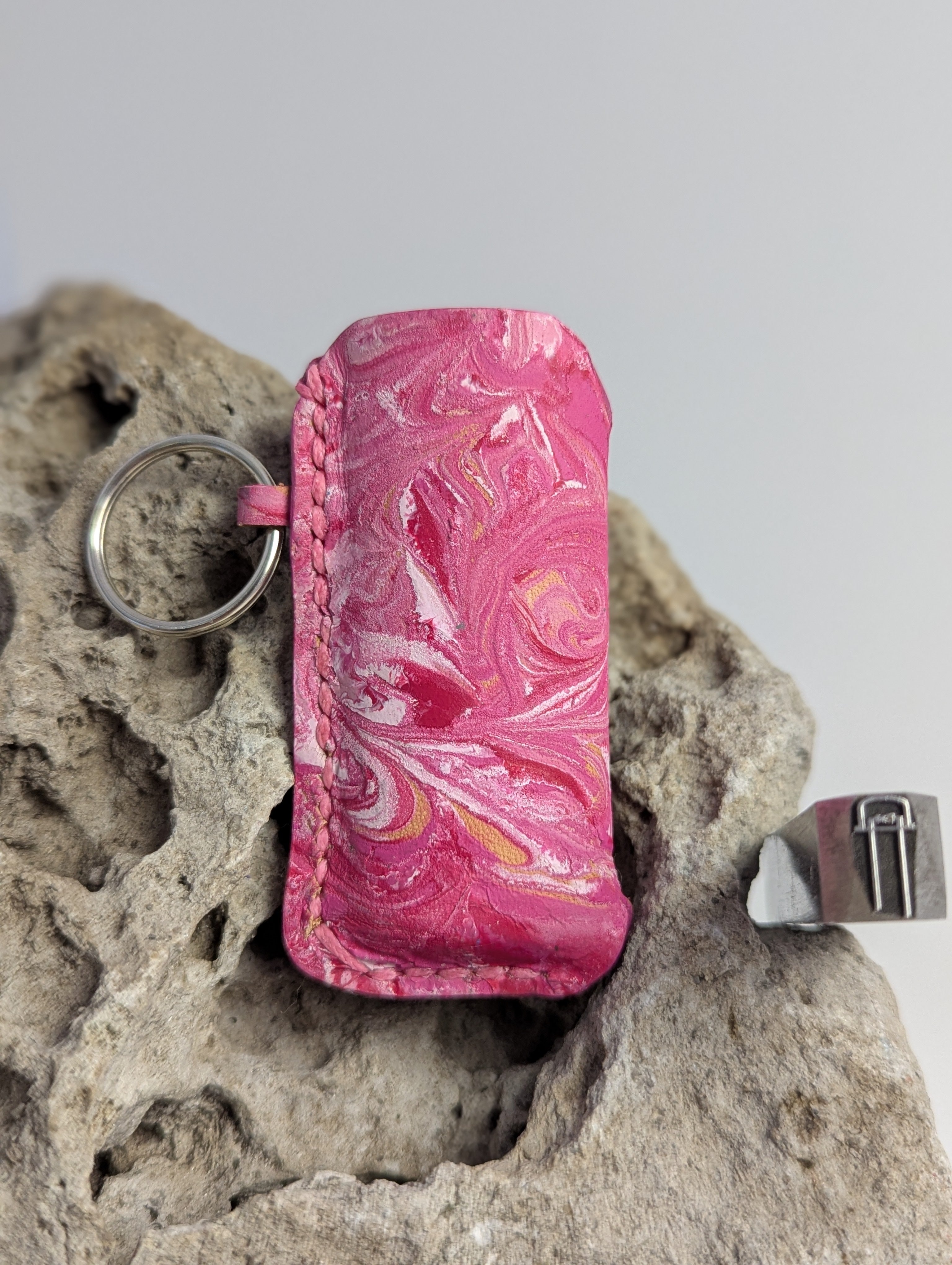 Tie-Dyed Leather Lighter Cases