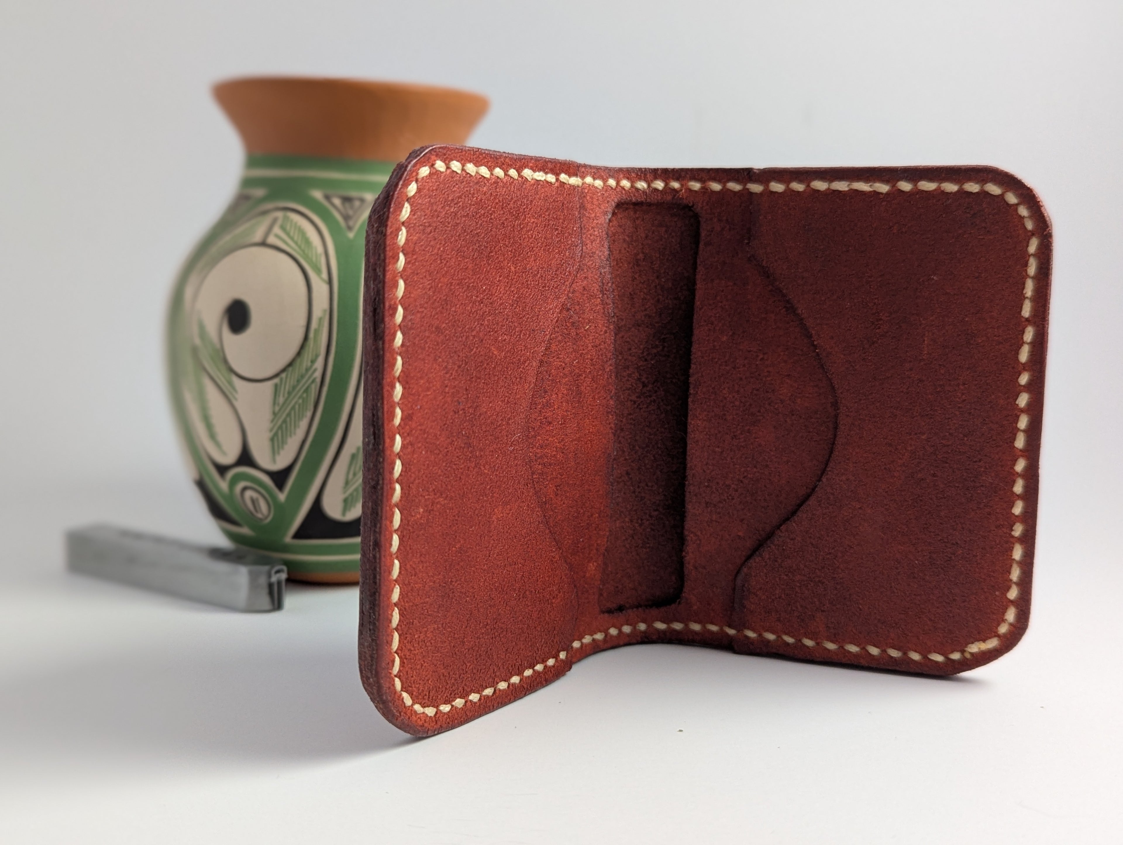Red Compact Bifold Wallet