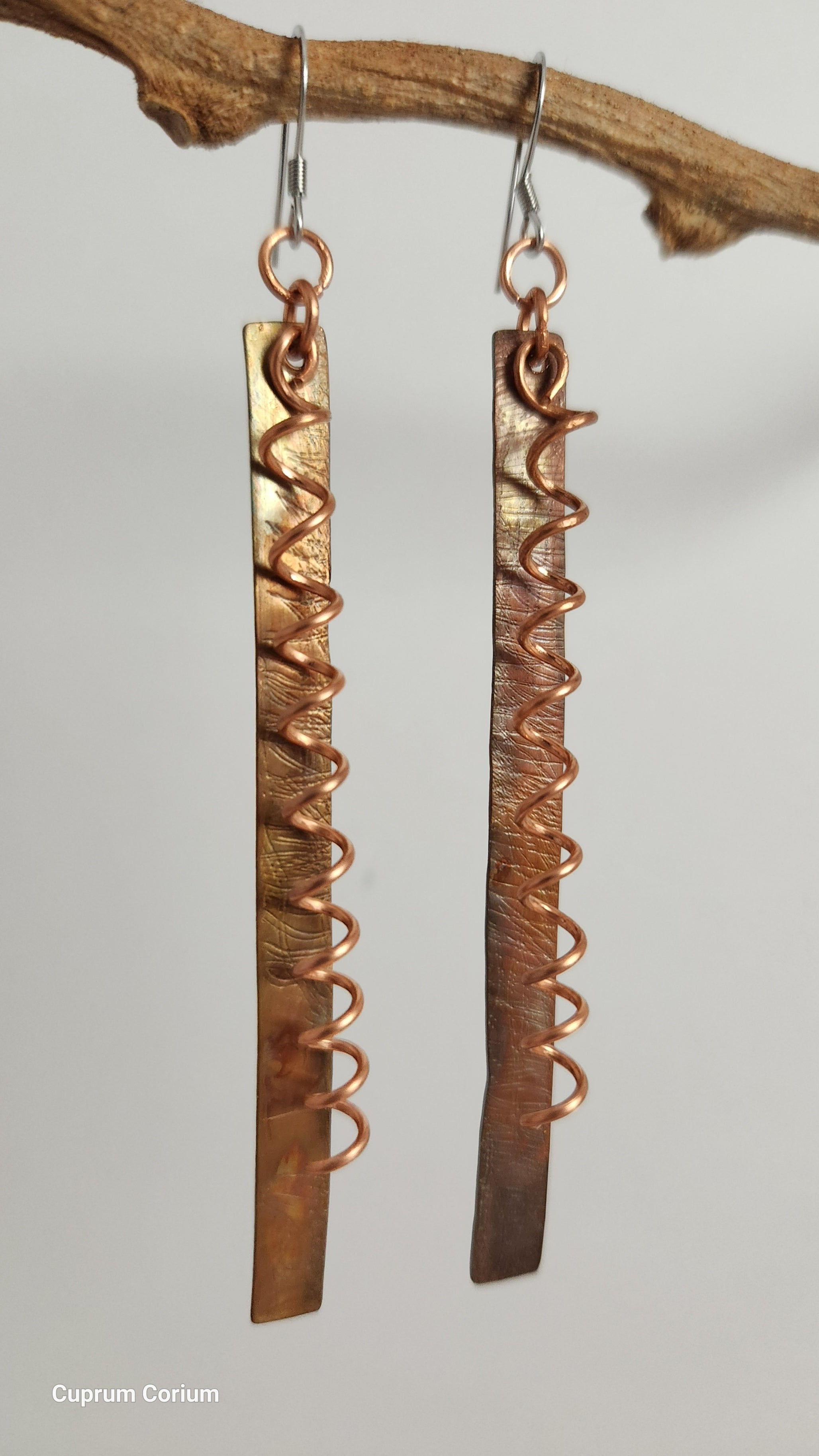 Solar Stream Spiral Earrings