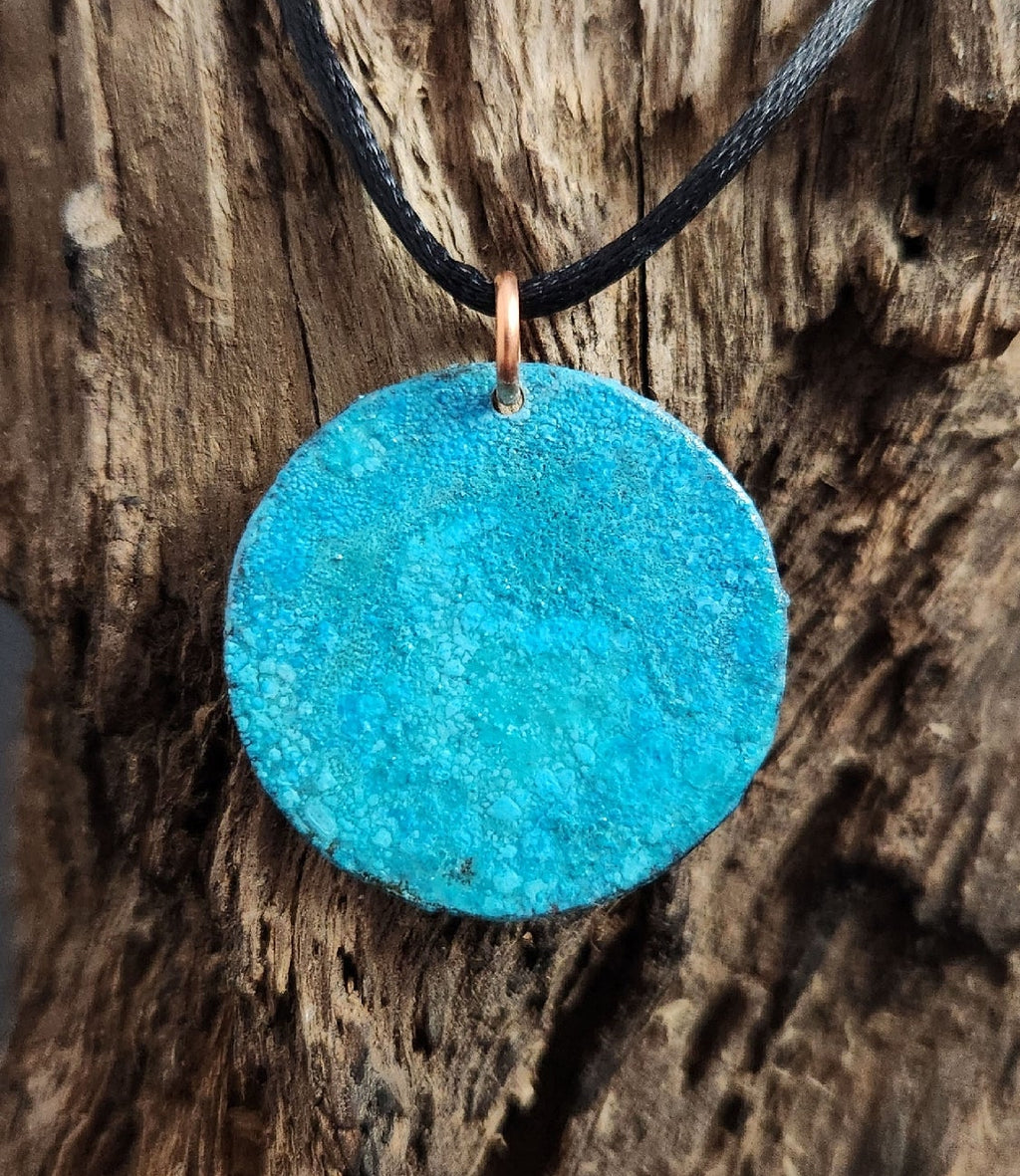 Verdigris Halo Pendant Necklace