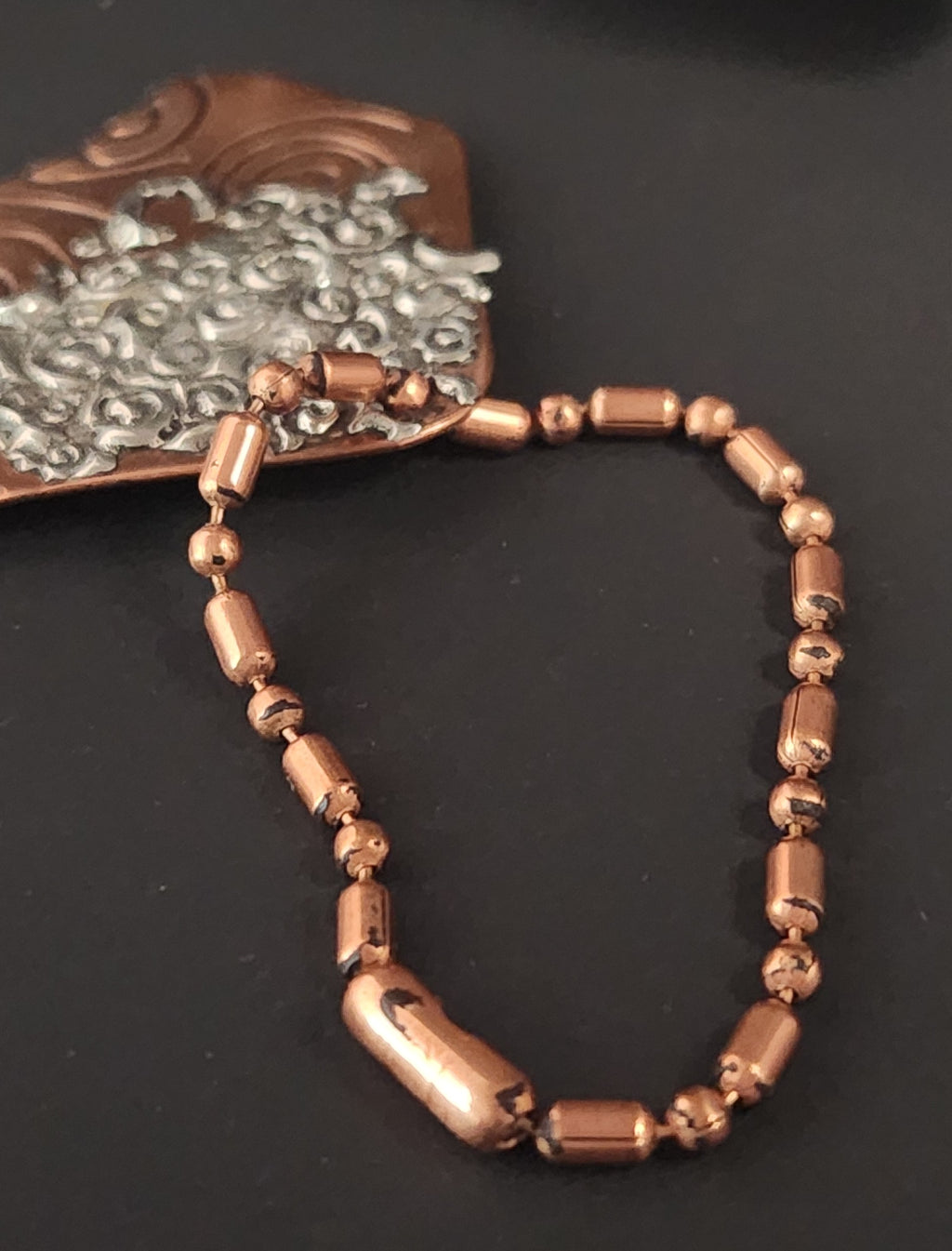 Molten Swirl Artisanal Copper Keychain