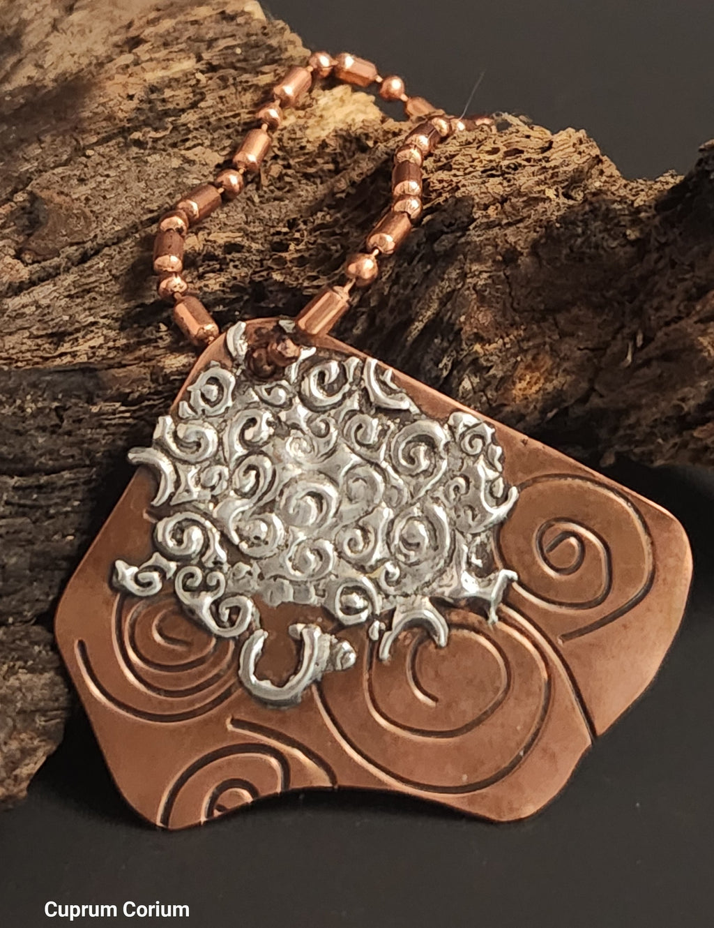 Molten Swirl Artisanal Copper Keychain